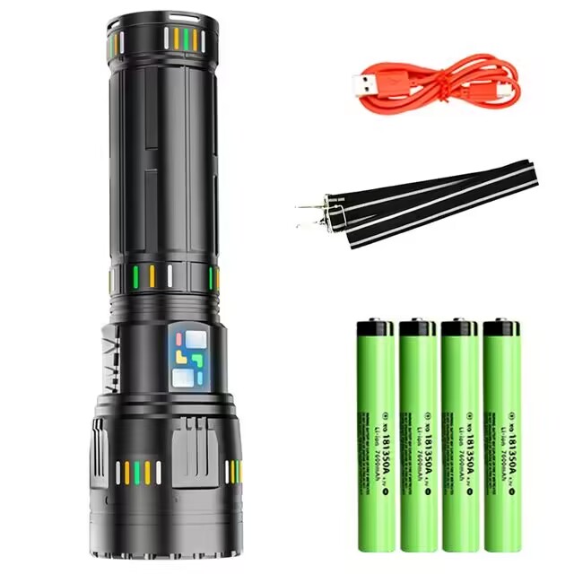 Super Bright 50W 32000mAh Aluminum Alloy White Laser Rechargeable LED